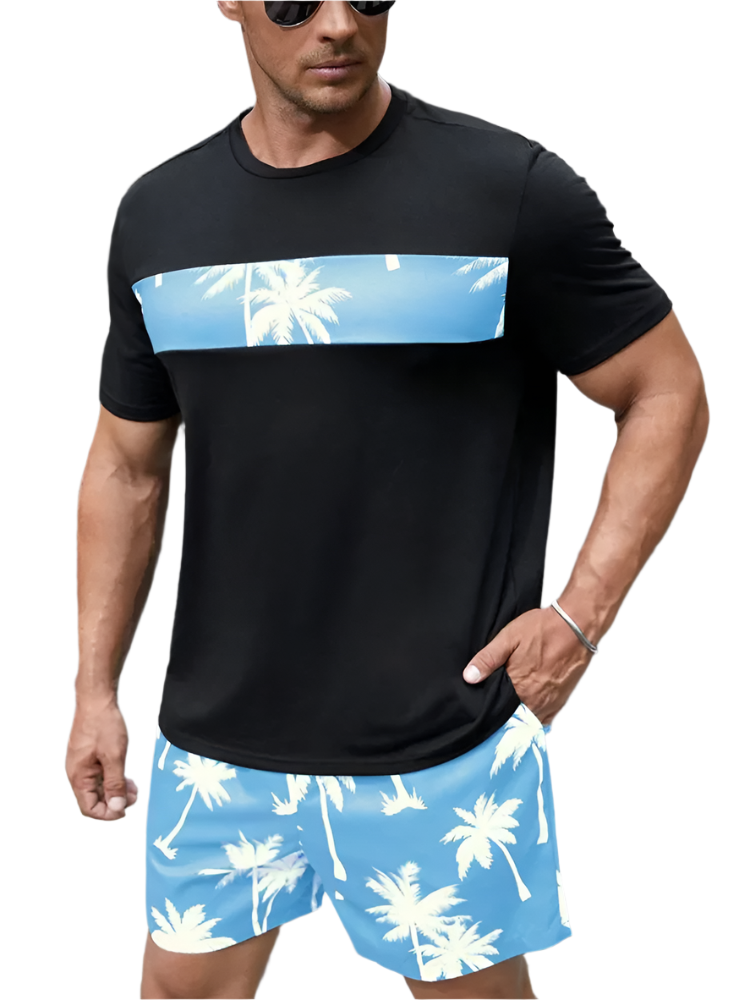 Print Summer T-Shirt and Shorts Set