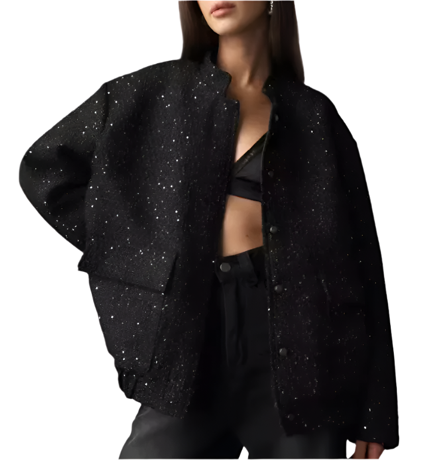 Elegant Winter Sequin Jacket