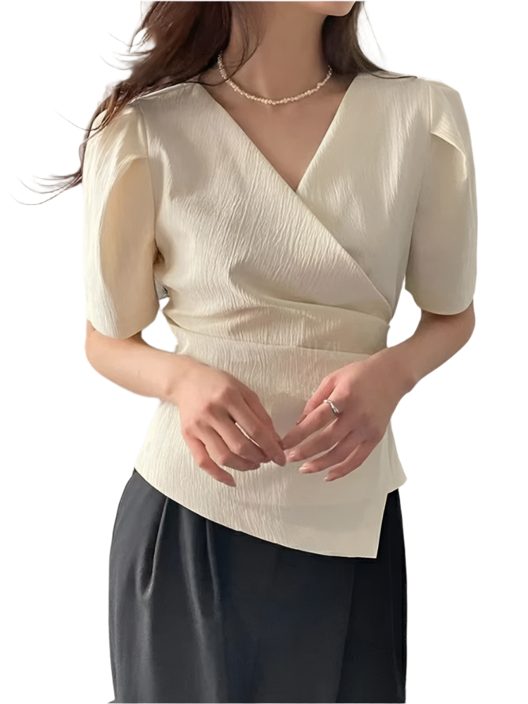 Casual Asymmetrical Chiffon Blouse