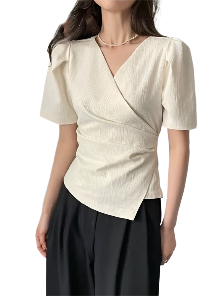 Casual Asymmetrical Chiffon Blouse