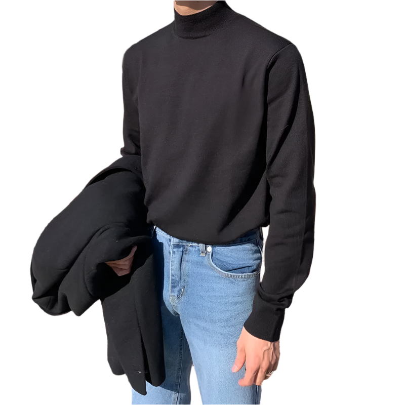 Men's Half Turtleneck Knit Sweater