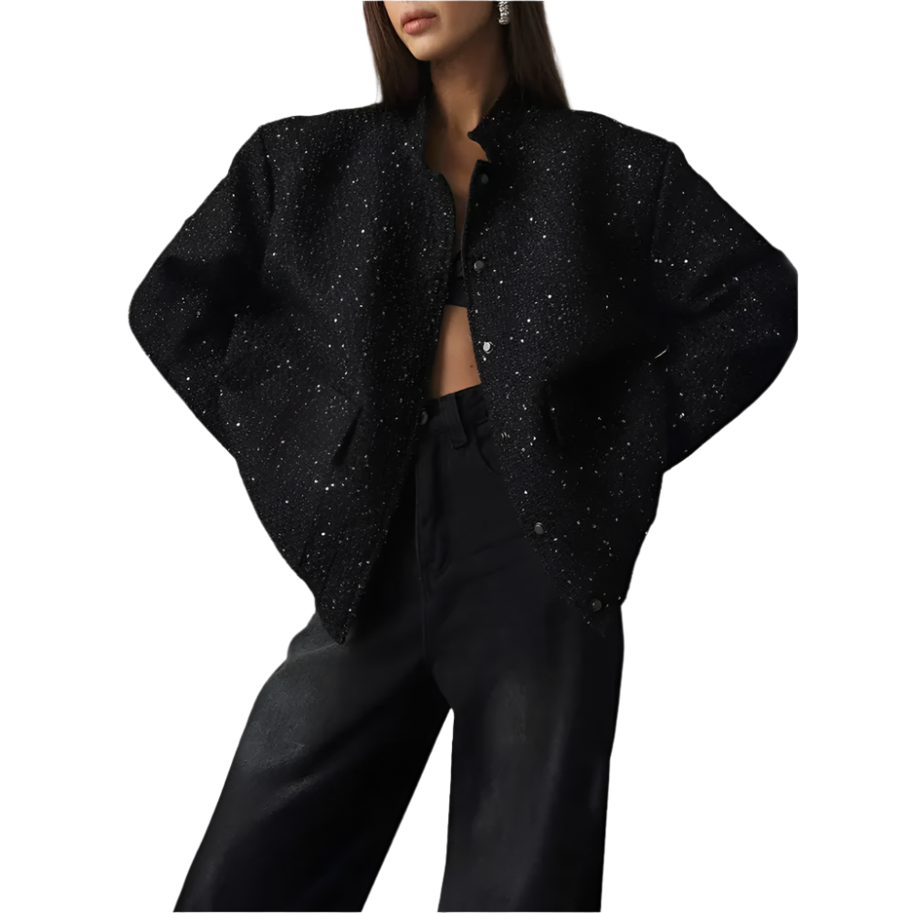 Elegant Winter Sequin Jacket